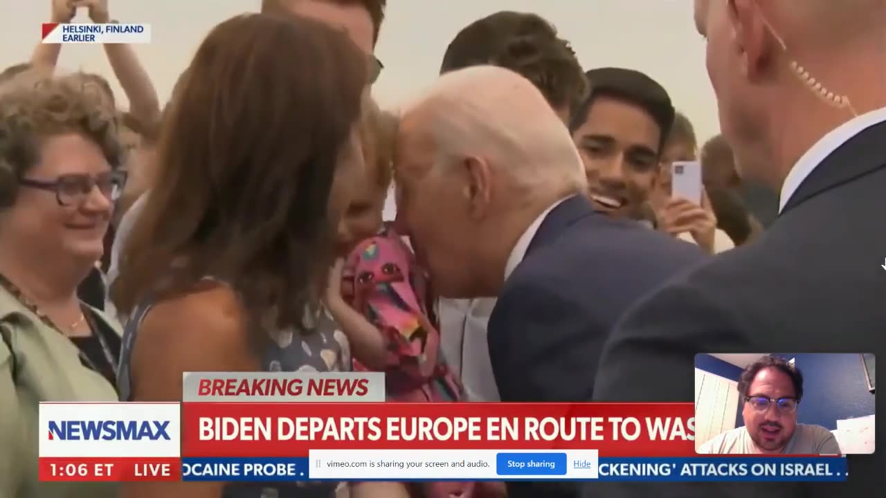 CREEPY Joe Biden interaction with little girl in Finland 7-14-2023