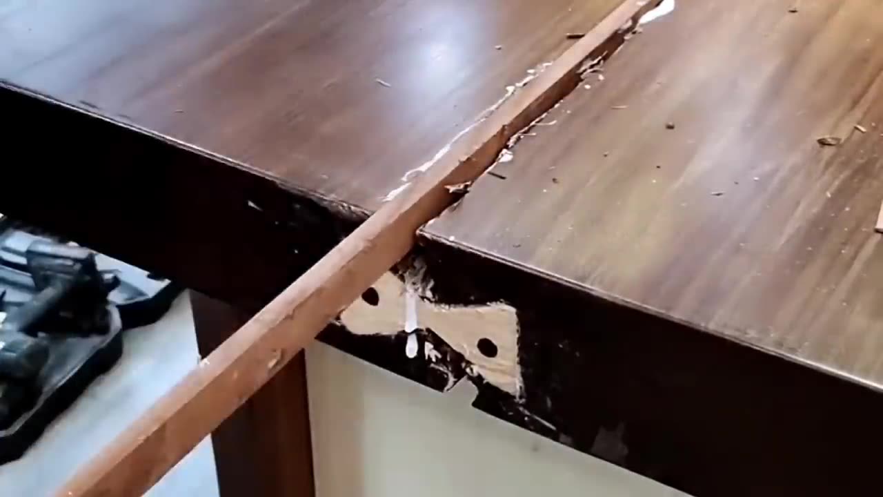 Manual repair of deformed cracked tables, repair completed | Furniture Restoration