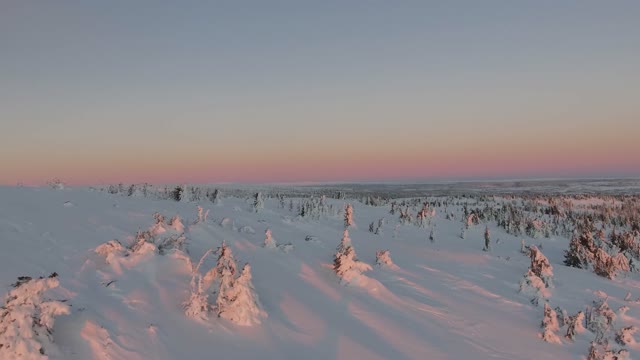 breathtaking view of the nature of the snow