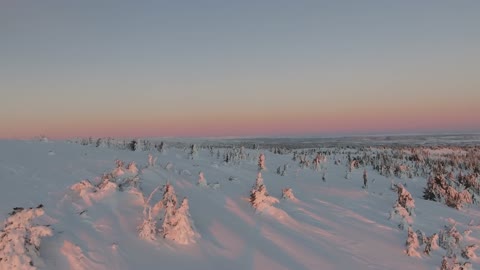 breathtaking view of the nature of the snow