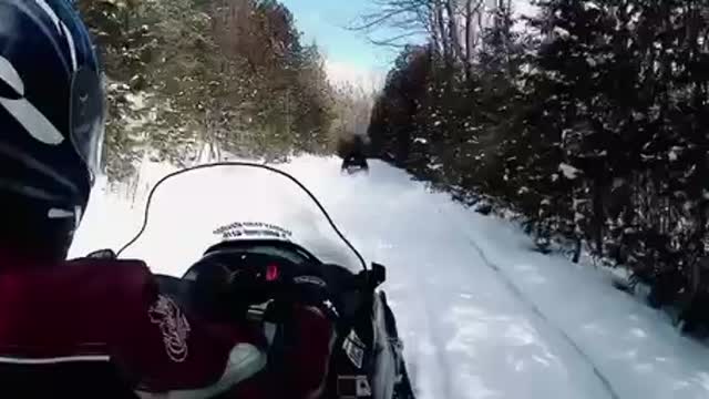 snow bike in the mountains