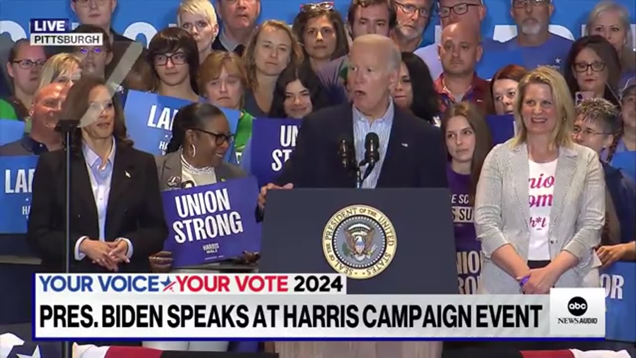 Vice President Kamala Harris campaigns with Pres. Biden in Pittsburgh