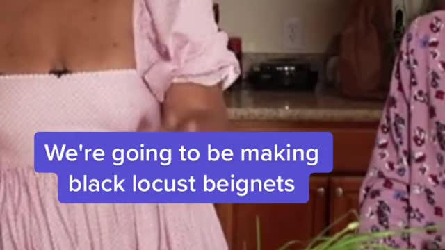 We're going to be making black locust beignets