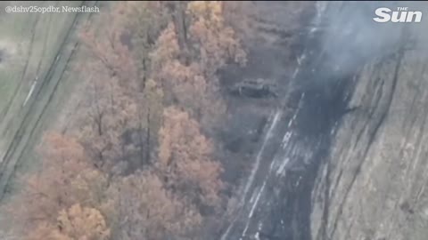 Ukrainian Paratroopers force Russian to flee as they pummel their positions with artillery