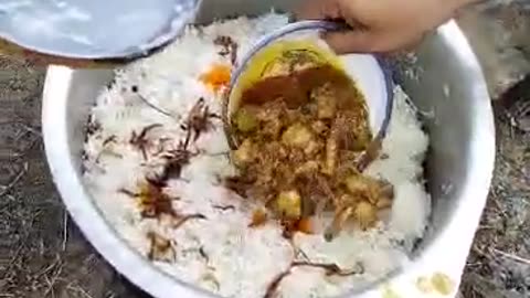 Karachi baryani, chicken baryani, party