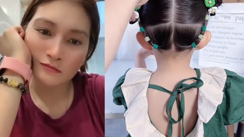 Beautiful hair style of chinees girl❤️💖