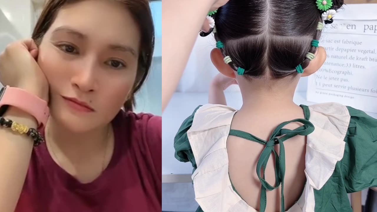 Beautiful hair style of chinees girl❤️💖