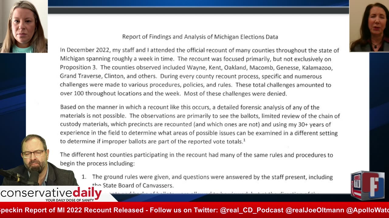 Report on Michigan Election Data - Errors Everywhere w Joe, Sandy, & Stefanie