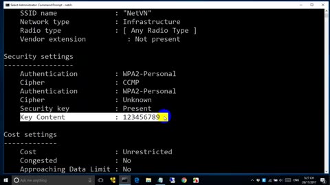 View Wi-Fi Password On Windows 10