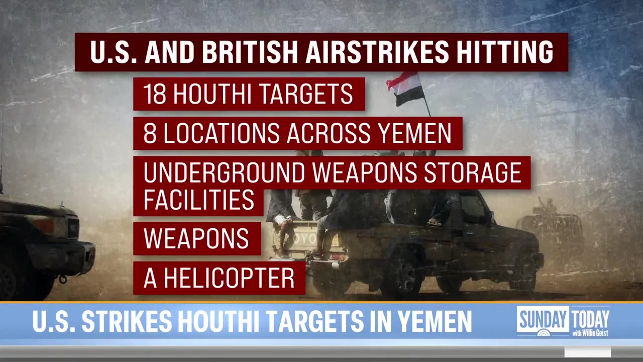 US strikes Houthis targets threatening ships in Red Sea