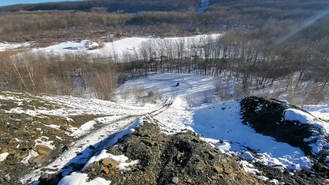 Polaris 570 vs snowy hill