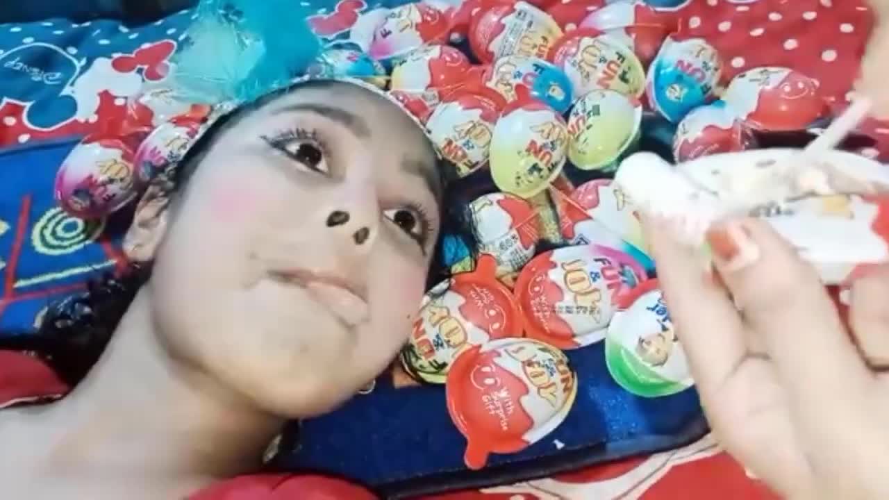 A Lot Of Kinder Joy Candy ASMR