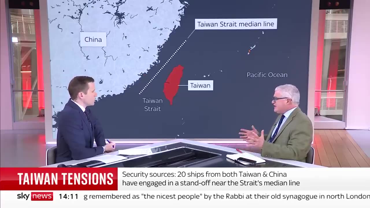 [2023-04-09] China & Taiwan ships in a stand-off near the sensitive buffer zone