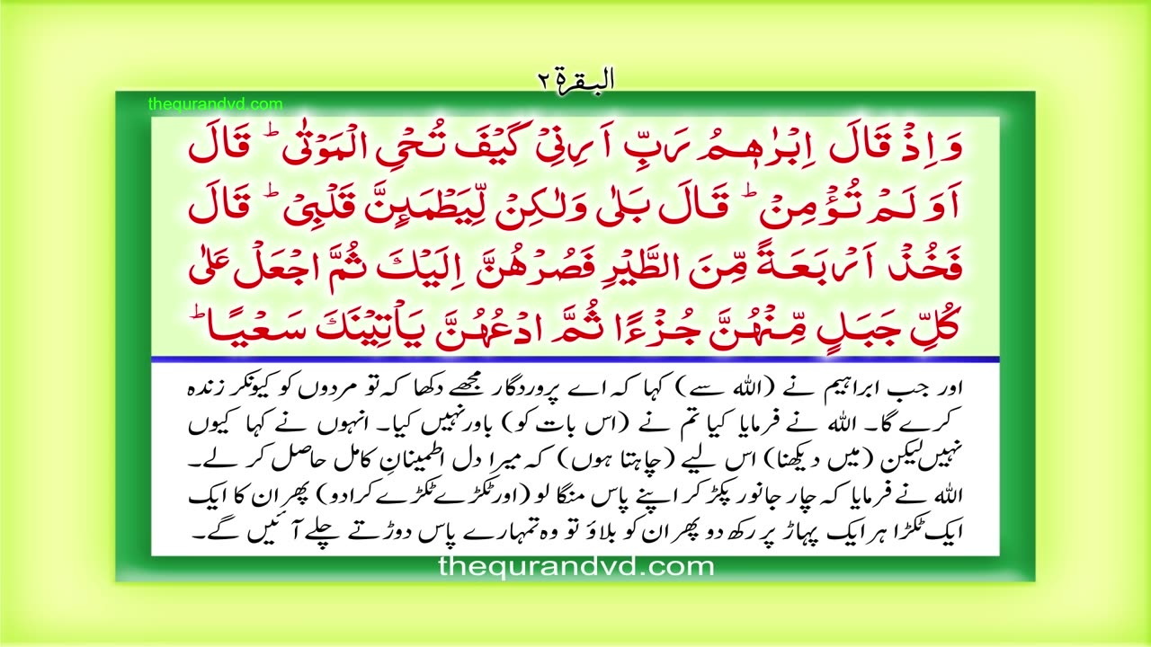 Holy Quran-Para 3 - Juz 3 Tilka -r-rusul HD Quran Urdu Hindi Translation