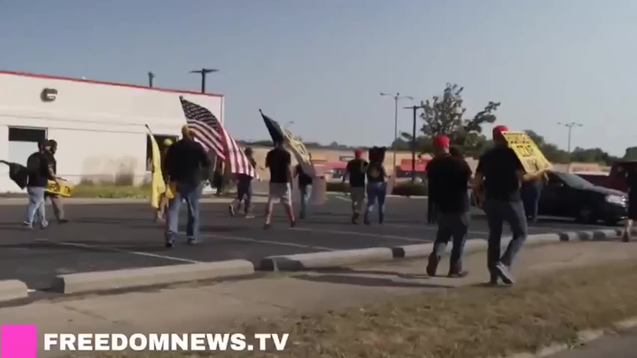 An American Patriot team is mobilizing in the streets of Springfield Ohio.