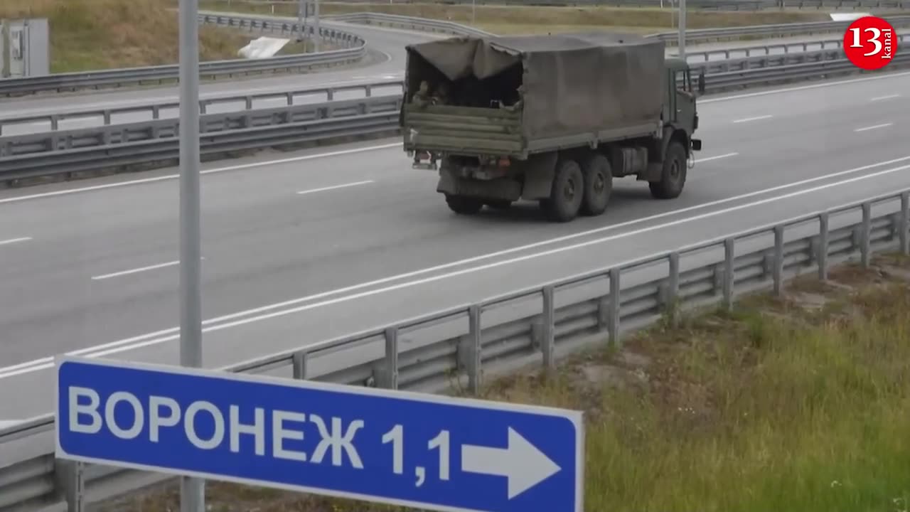 STILLS: Wagner military convoy near Russian city of Voronezh