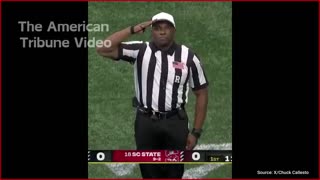 WATCH: College Referee Interrupts Penalty Call to Salute Veterans in Heartwarming Moment