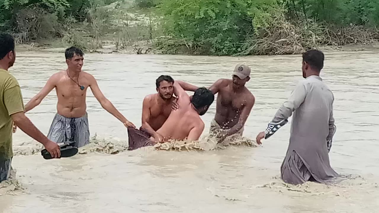 River crossing people