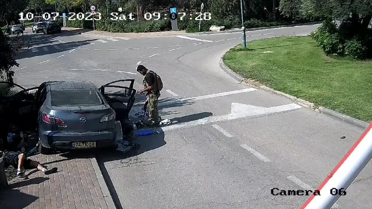 CCTV FOOTAGE of Hamas members in action.