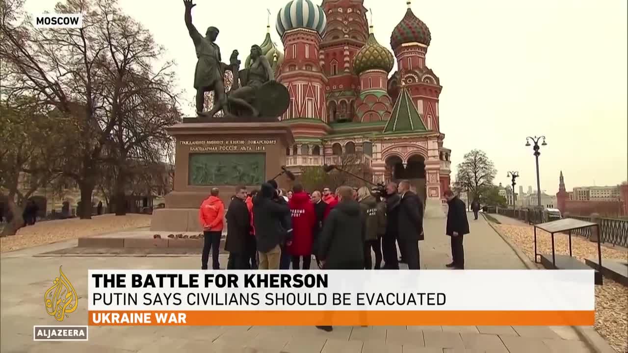 Putin says citizens should leave Ukraine’s Kherson