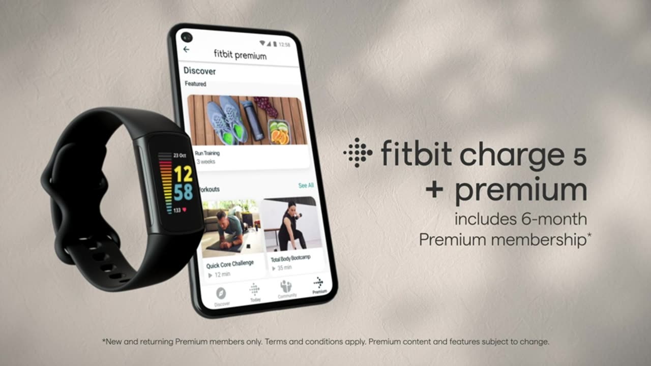 Fitbit Charge 5 Advanced Health & Fitness Tracker with Built-in GPS