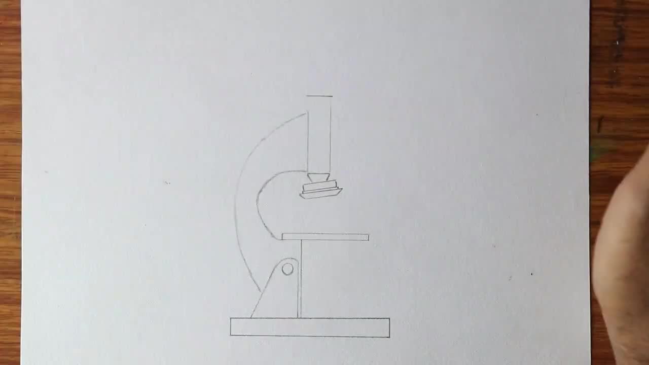 Easy Compound of Microscope Drawing Instructions | How to design a schematic of a microscope