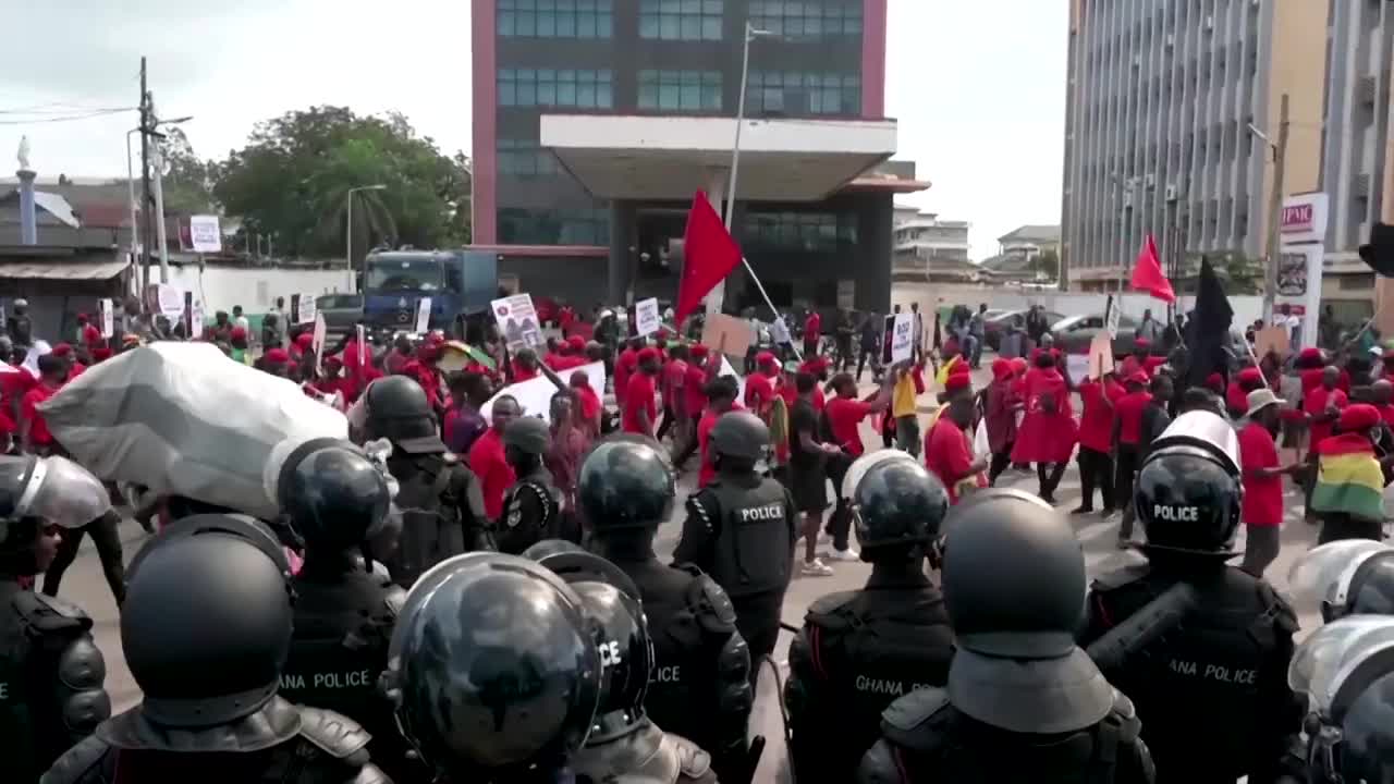 Ghanaian protesters demand president step down