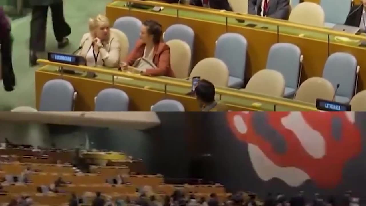 Scores of diplomats walk out in protest of Net & Yahoo's speech at the UN General Assembly