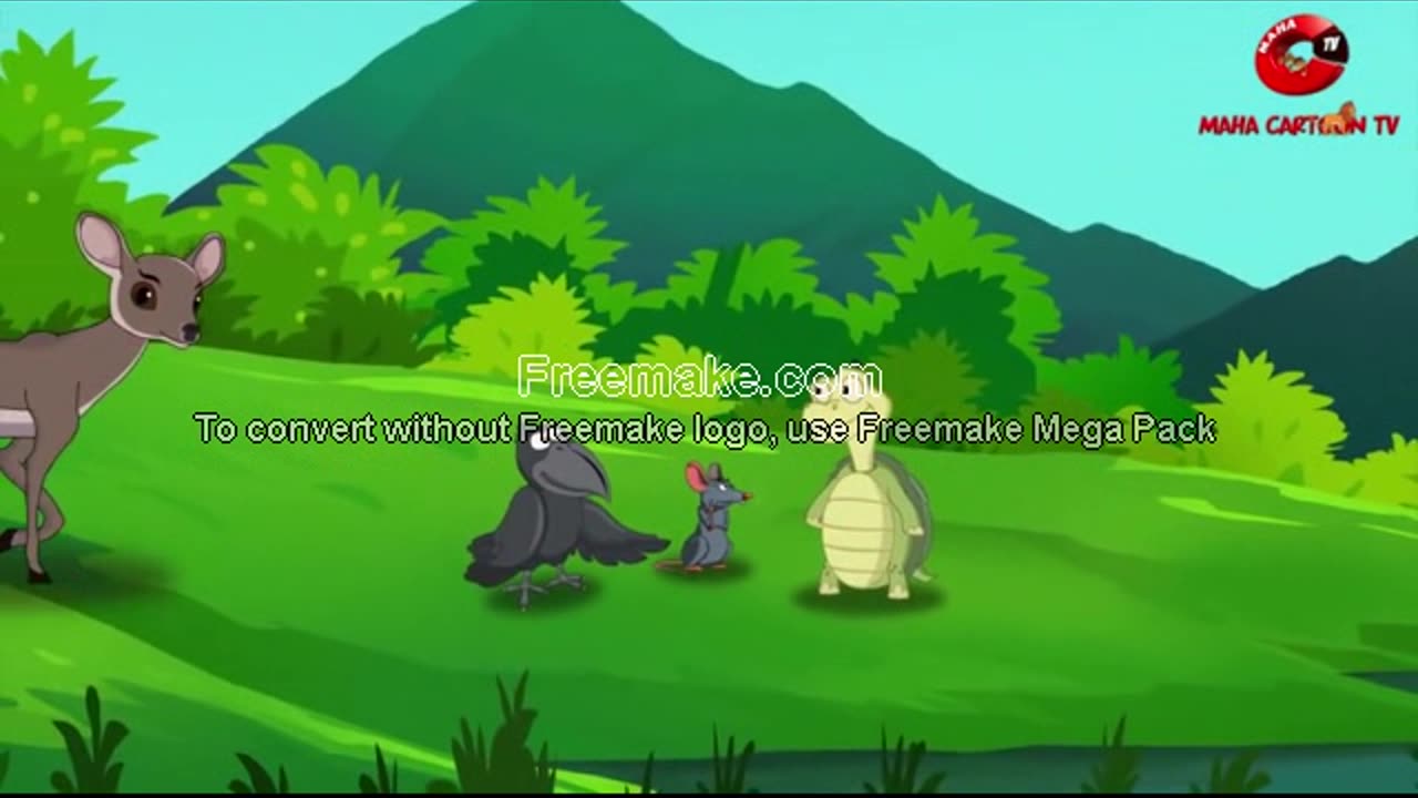 Four Friends English Cartoon Panchatantra Moral Stories for Kids Maha Cartoon TV English