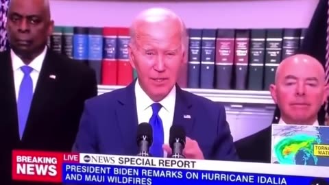 Biden said emergency management was in Maui before the fire.