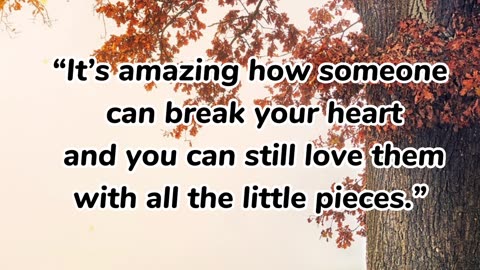 “It’s amazing how someone can break your heart