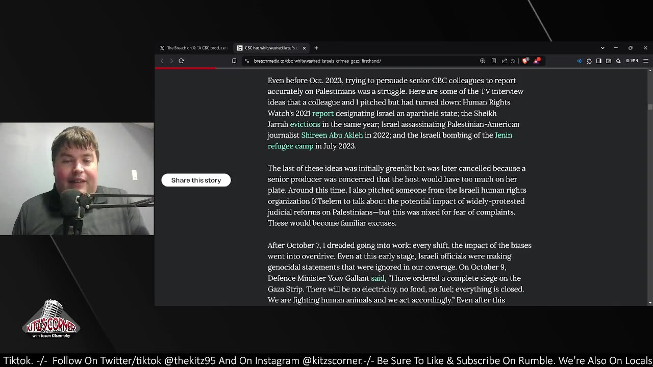 Ex-CBC Producer states the network's whitewashing of Gaza Genocide