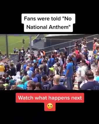 Watch fans when told the National Anthem wont be played
