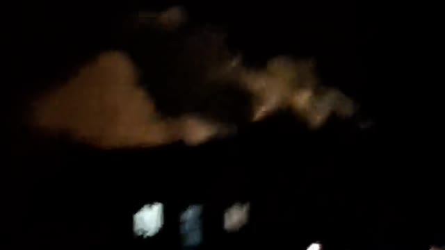 Heavy shelling near #Dokuchaevsk, seems like something is on fire