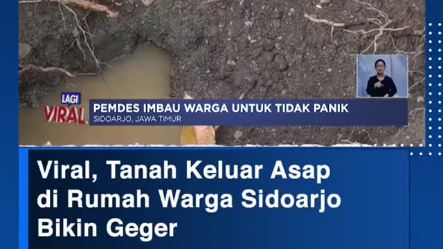 Viral, Tanah Keluar Asap di Rumah Warga SidoarjoBikin Geger