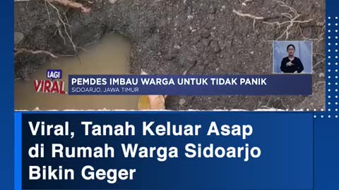 Viral, Tanah Keluar Asap di Rumah Warga SidoarjoBikin Geger