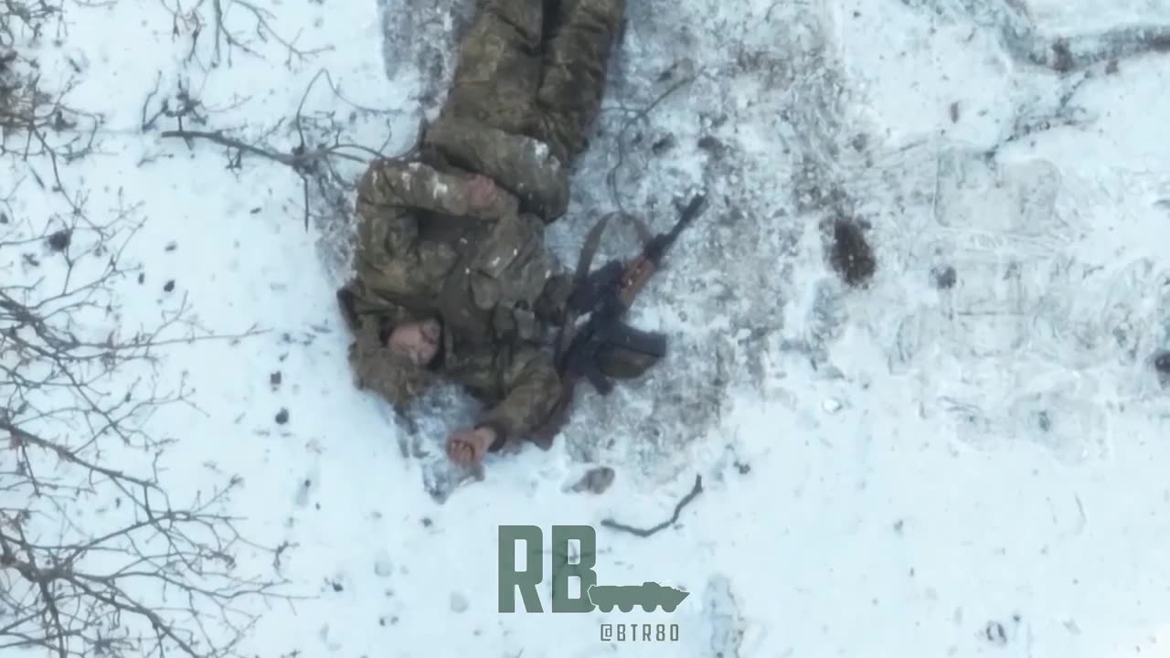 Footage of the defeated Ukrainian reconnaissance group