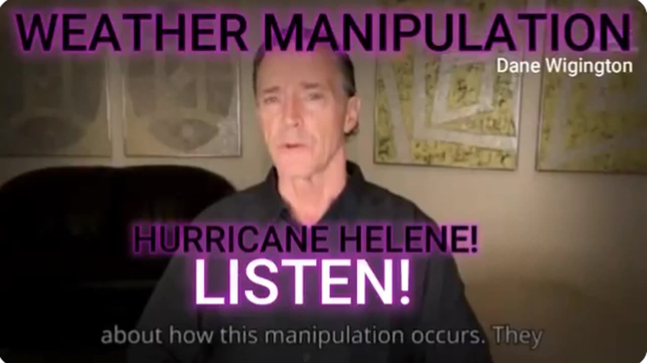 Hurricane Helene Result of Deliberate Weather Manipulation