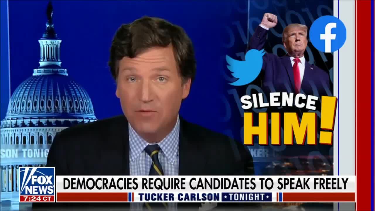 Tucker Carlson: Political Candidates Have to be Allowed to Speak in Public !!!