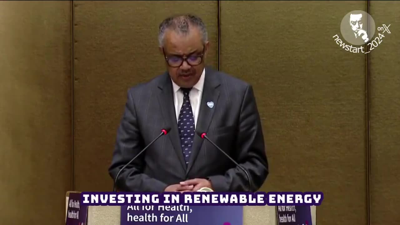 WHO Director General dr. Tedros: "The climate crisis is a health crisis"