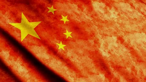 China flag waving, 3D animation