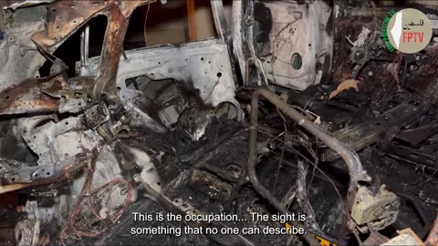 (Exclusive) Zionist drone bombs a car in Qabatiya during invasion