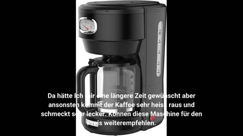 Westinghouse Kaffeemaschine Retro-Design, Filterkaffeemaschine für bis zu 10 Tassen, Permanentfilter