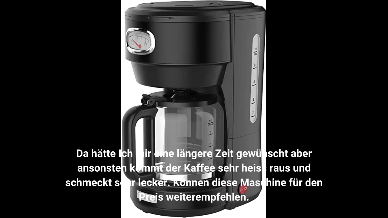 Westinghouse Kaffeemaschine Retro-Design, Filterkaffeemaschine für bis zu 10 Tassen, Permanentfilter