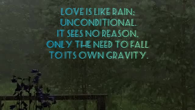 Rain music poetry peaceful nature
