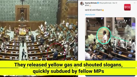 Parliament security breach|watch how Rahul gandi reacted on drugs and smoking canisters
