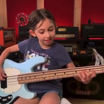 This is Ellen Alaverdyan. 9-year old bassist. Wait for the smile...