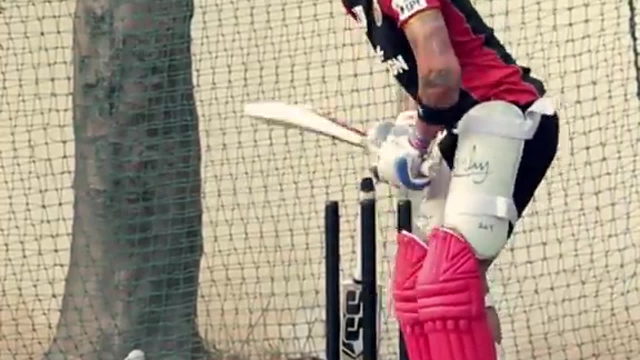 Virat Kohli batting at nets
