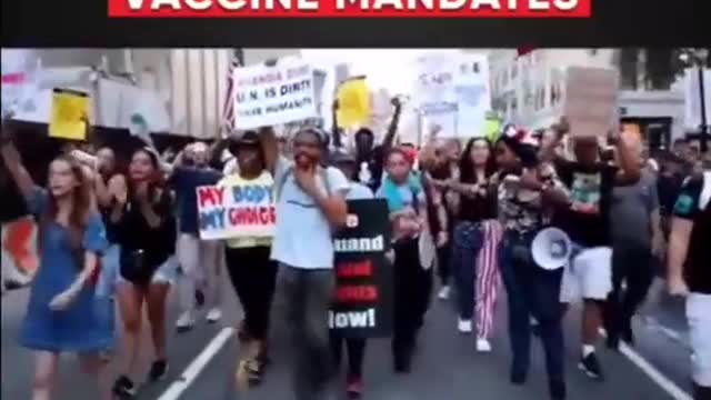 Trump Supporters and BLM March together against vaccine mandates