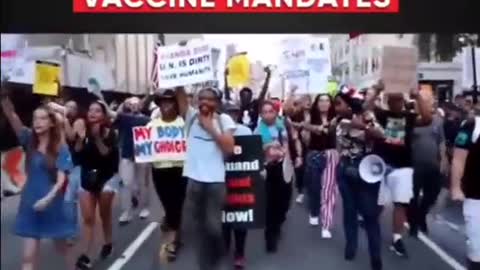 Trump Supporters and BLM March together against vaccine mandates